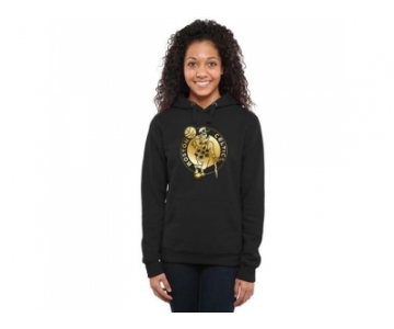 Women''s Boston Celtics Gold Collection Pullover Hoodie Black