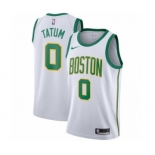 Women's Nike Boston Celtics #0 Jayson Tatum Swingman White NBA Jersey - City Edition