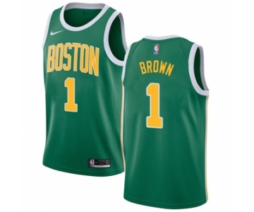 Women's Nike Boston Celtics #1 Walter Brown Green Swingman Jersey - Earned Edition