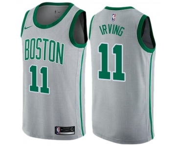 Women's Nike Boston Celtics #11 Kyrie Irving Swingman Gray NBA Jersey - City Edition