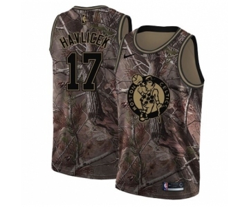 Women's Nike Boston Celtics #17 John Havlicek Swingman Camo Realtree Collection NBA Jersey