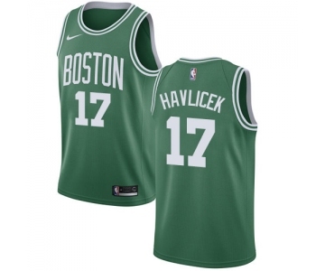 Women's Nike Boston Celtics #17 John Havlicek Swingman Green(White No.) Road NBA Jersey - Icon Edition