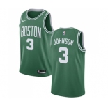 Women's Nike Boston Celtics #3 Dennis Johnson Swingman Green(White No.) Road NBA Jersey - Icon Edition