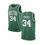 Women's Nike Boston Celtics #34 Paul Pierce Swingman Green(White No.) Road NBA Jersey - Icon Edition