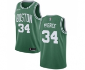 Women's Nike Boston Celtics #34 Paul Pierce Swingman Green(White No.) Road NBA Jersey - Icon Edition