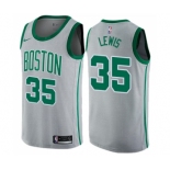 Women's Nike Boston Celtics #35 Reggie Lewis Swingman Gray NBA Jersey - City Edition