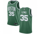 Women's Nike Boston Celtics #35 Reggie Lewis Swingman Green(White No.) Road NBA Jersey - Icon Edition