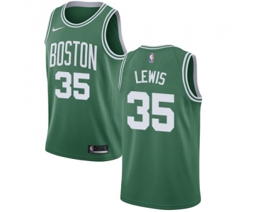 Women's Nike Boston Celtics #35 Reggie Lewis Swingman Green(White No.) Road NBA Jersey - Icon Edition