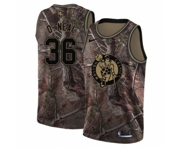 Women's Nike Boston Celtics #36 Shaquille O'Neal Swingman Camo Realtree Collection NBA Jersey