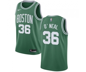 Women's Nike Boston Celtics #36 Shaquille O'Neal Swingman Green(White No.) Road NBA Jersey - Icon Edition