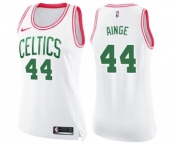 Women's Nike Boston Celtics #44 Danny Ainge Swingman White Pink Fashion NBA Jersey