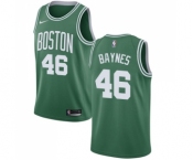 Women's Nike Boston Celtics #46 Aron Baynes Swingman Green(White No.) Road NBA Jersey - Icon Edition