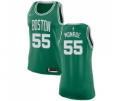 Women's Nike Boston Celtics #55 Greg Monroe Authentic Green(White No.) Road NBA Jersey - Icon Edition