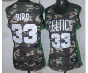 women nba boston celtics #33 bird camo