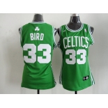 women nba boston celtics #33 bird green