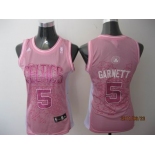 women nba boston celtics #5 garnett pink