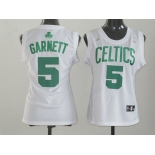 women nba boston celtics #5 garnett white