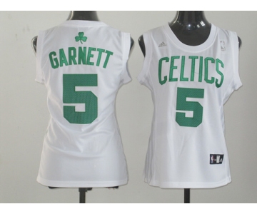 women nba boston celtics #5 garnett white