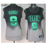 women nba boston celtics #9 rondo black-grey