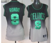 women nba boston celtics #9 rondo black-grey