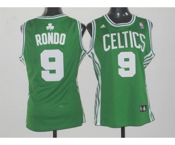 women nba boston celtics #9 rondo green