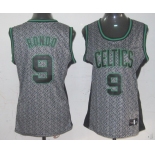 women nba boston celtics #9 rondo grey[static fashion swingman] 