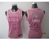 women nba boston celtics #9 rondo pink