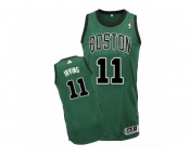 Youth Adidas Boston Celtics #11 Kyrie Irving Authentic Green(Black No.) Alternate NBA Jersey