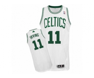 Youth Adidas Boston Celtics #11 Kyrie Irving Authentic White Home NBA Jersey