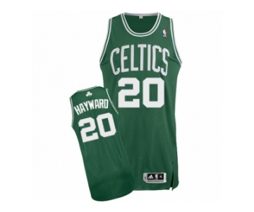 Youth Adidas Boston Celtics #20 Gordon Hayward Authentic Green(White No.) Road NBA Jersey