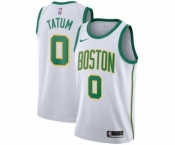 Youth Nike Boston Celtics #0 Jayson Tatum Swingman White NBA Jersey - City Edition