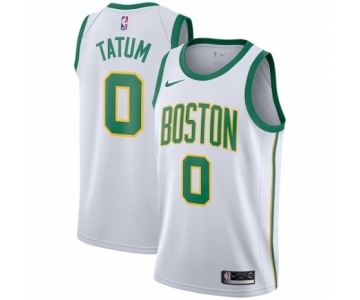 Youth Nike Boston Celtics #0 Jayson Tatum Swingman White NBA Jersey - City Edition