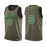 Youth Nike Boston Celtics #0 Robert Parish Swingman Green Salute to Service NBA Jersey