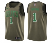 Youth Nike Boston Celtics #1 Walter Brown Swingman Green Salute to Service NBA Jersey