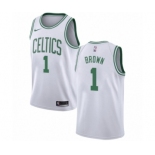 Youth Nike Boston Celtics #1 Walter Brown Swingman White NBA Jersey - Association Edition