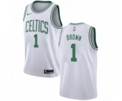 Youth Nike Boston Celtics #1 Walter Brown Swingman White NBA Jersey - Association Edition