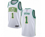 Youth Nike Boston Celtics #1 Walter Brown Swingman White NBA Jersey - City Edition