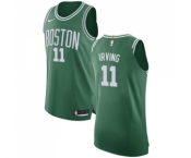 Youth Nike Boston Celtics #11 Kyrie Irving Authentic Green(White No.) Road NBA Jersey - Icon Edition