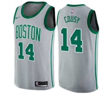 Youth Nike Boston Celtics #14 Bob Cousy Swingman Gray NBA Jersey - City Edition