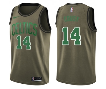 Youth Nike Boston Celtics #14 Bob Cousy Swingman Green Salute to Service NBA Jersey