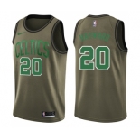 Youth Nike Boston Celtics #20 Gordon Hayward Swingman Green Salute to Service NBA Jersey