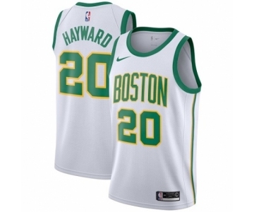 Youth Nike Boston Celtics #20 Gordon Hayward Swingman White NBA Jersey - City Edition