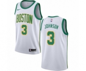 Youth Nike Boston Celtics #3 Dennis Johnson Swingman White NBA Jersey - City Edition