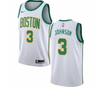 Youth Nike Boston Celtics #3 Dennis Johnson Swingman White NBA Jersey - City Edition