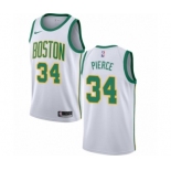 Youth Nike Boston Celtics #34 Paul Pierce Swingman White NBA Jersey - City Edition