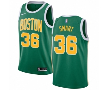Youth Nike Boston Celtics #36 Marcus Smart Green Swingman Jersey - Earned Edition