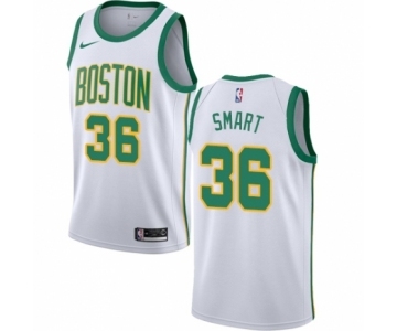 Youth Nike Boston Celtics #36 Marcus Smart Swingman White NBA Jersey - City Edition