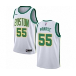 Youth Nike Boston Celtics #55 Greg Monroe Swingman White NBA Jersey - City Edition