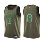 Youth Nike Boston Celtics #6 Bill Russell Swingman Green Salute to Service NBA Jersey