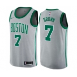 Youth Nike Boston Celtics #7 Jaylen Brown Swingman Gray NBA Jersey - City Edition